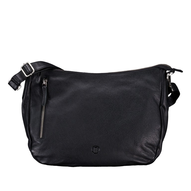 Beuteltasche Nappa Schwarz, Farbe: schwarz, Marke: Hausfelder Manufaktur, EAN: 4065646020733, Abmessungen in cm: 32.5x24.5x10, Bild 1 von 6