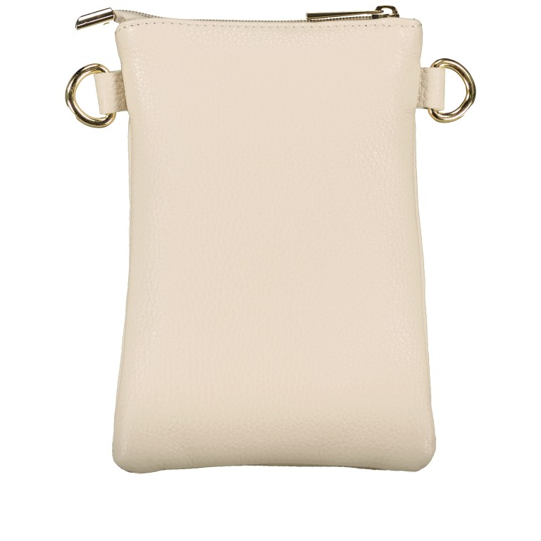 Umhängetasche / Handytasche mit Goldfittings Beige, Farbe: beige, Marke: Hausfelder Manufaktur, EAN: 4065646022331, Abmessungen in cm: 14.5x21x1.7, Bild 3 von 6