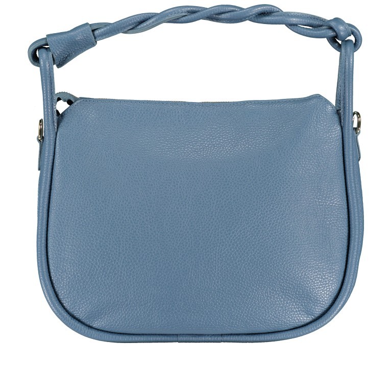 Beuteltasche mit Goldfittings Hellblau, Farbe: blau/petrol, Marke: Hausfelder Manufaktur, EAN: 4065646022386, Abmessungen in cm: 32.5x24.5x10.2, Bild 3 von 8