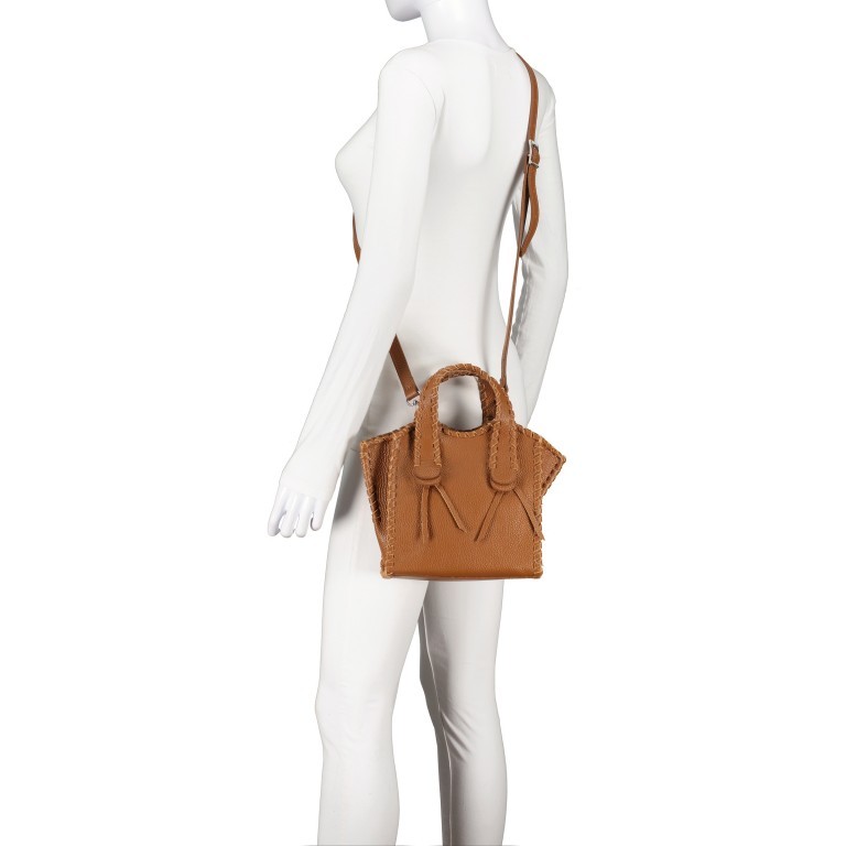 Handtasche Hellbraun, Farbe: braun, Marke: Hausfelder Manufaktur, EAN: 4065646022409, Abmessungen in cm: 21x22x10, Bild 6 von 7