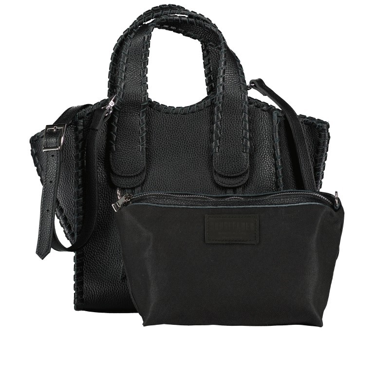 Handtasche mit herausnehmbarer Tasche Schwarz, Farbe: schwarz, Marke: Hausfelder Manufaktur, EAN: 4065646022423, Abmessungen in cm: 26x26x12, Bild 1 von 8