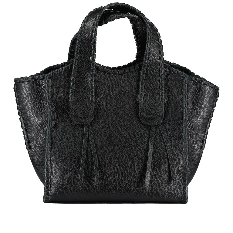 Handtasche mit herausnehmbarer Tasche Schwarz, Farbe: schwarz, Marke: Hausfelder Manufaktur, EAN: 4065646022423, Abmessungen in cm: 26x26x12, Bild 3 von 8
