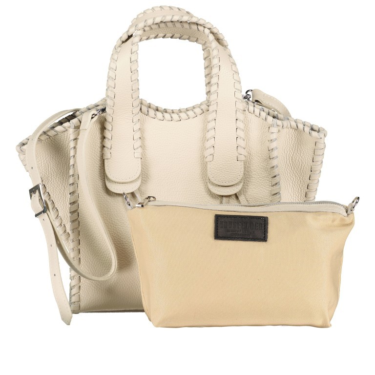 Handtasche mit herausnehmbarer Tasche Beige, Farbe: beige, Marke: Hausfelder Manufaktur, EAN: 4065646022447, Abmessungen in cm: 26x26x12, Bild 1 von 8