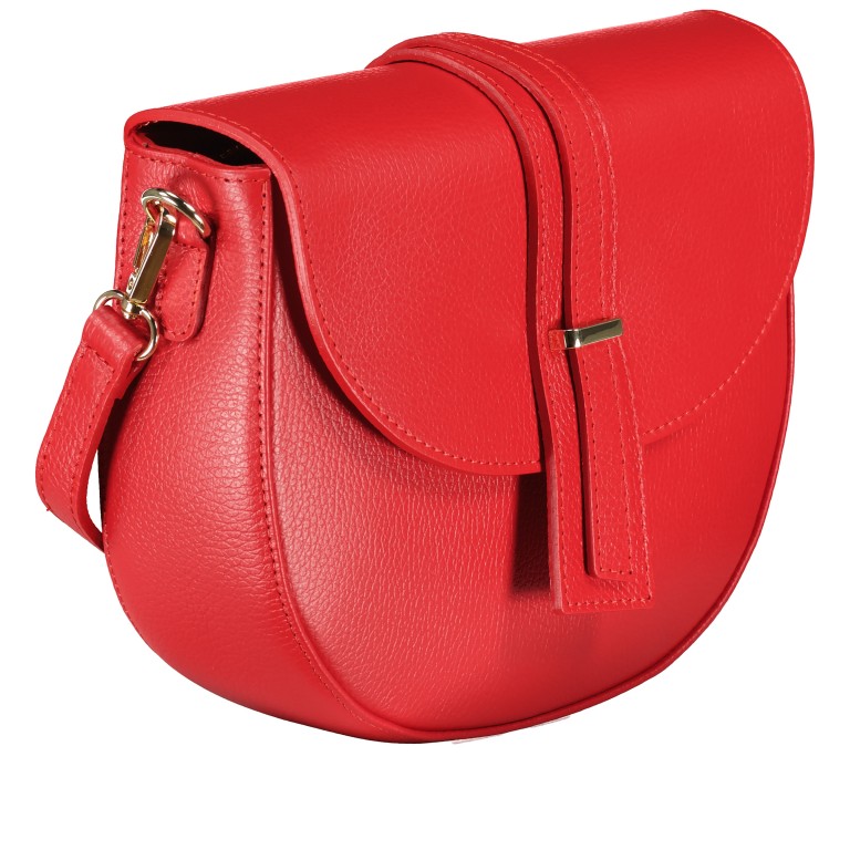 Satteltasche Rot, Farbe: rot/weinrot, Marke: Hausfelder Manufaktur, EAN: 4065646022478, Abmessungen in cm: 28x20x7.5, Bild 2 von 8