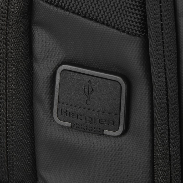 Rucksack Commute Rail Eco mit Laptopfach 15.6 Black, Farbe: schwarz, Marke: Hedgren, EAN: 5413507235380, Abmessungen in cm: 32x43x18, Bild 18 von 20
