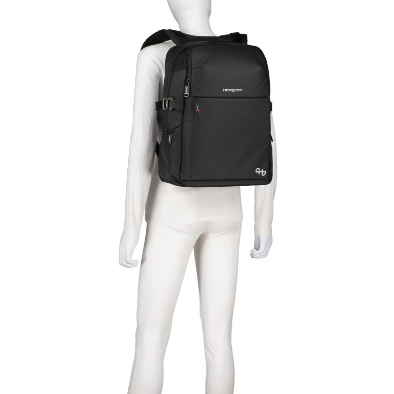 Rucksack Commute Rail Eco mit Laptopfach 15.6 Black, Farbe: schwarz, Marke: Hedgren, EAN: 5413507235380, Abmessungen in cm: 32x43x18, Bild 5 von 20