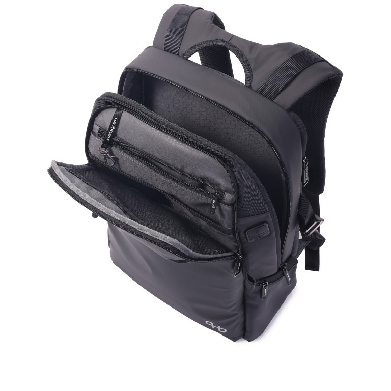 Rucksack Commute Rail Eco mit Laptopfach 15.6 Black, Farbe: schwarz, Marke: Hedgren, EAN: 5413507235380, Abmessungen in cm: 32x43x18, Bild 7 von 20