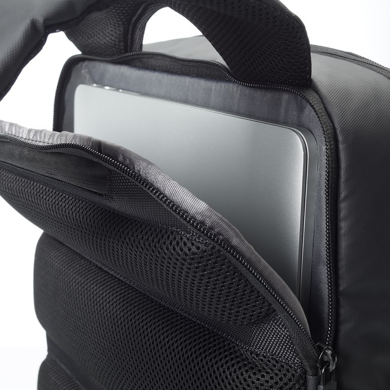 Rucksack Commute Rail Eco mit Laptopfach 15.6 Black, Farbe: schwarz, Marke: Hedgren, EAN: 5413507235380, Abmessungen in cm: 32x43x18, Bild 9 von 20