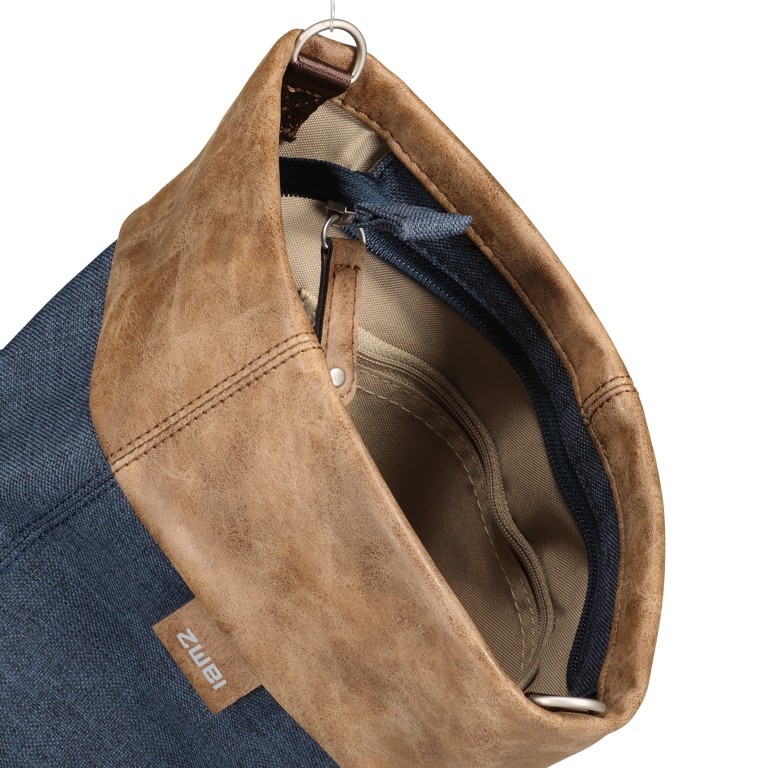 Umhängetasche Olli OT8, Farbe: grau, blau/petrol, braun, beige, Marke: Zwei, Abmessungen in cm: 24x23x9.5, Bild 9 von 9