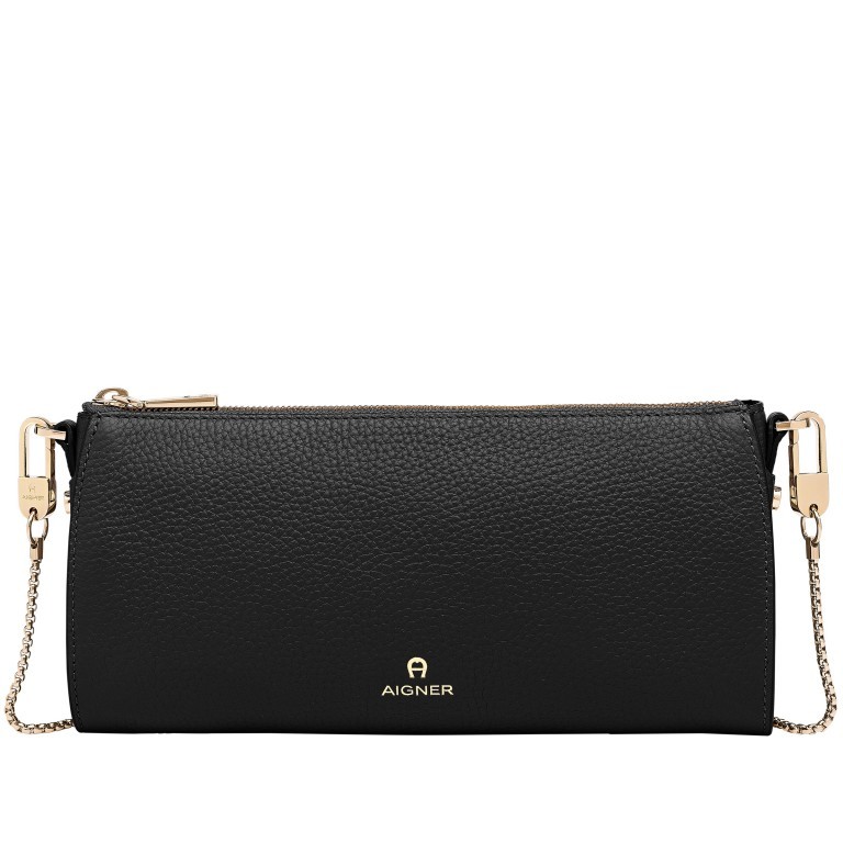 Clutch Ivy, Farbe: schwarz, grau, blau/petrol, beige, weiß, Marke: AIGNER, Abmessungen in cm: 25x12x5, Bild 1 von 5