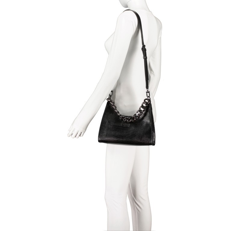 Umhängetasche Black Kroko, Farbe: schwarz, Marke: Guess, EAN: 0190231517467, Abmessungen in cm: 27x21x7, Bild 6 von 8