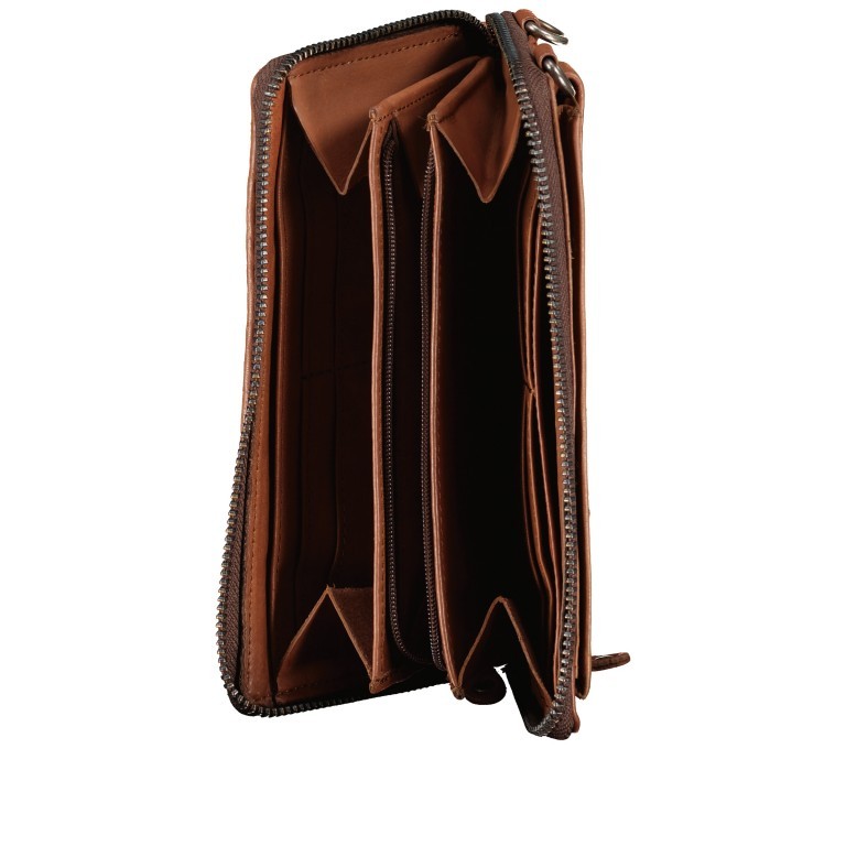 Geldbörse / Handytasche Soft-Weaving-2 Hanni SL.12739 mit Schulterriemen Chocolate Brown, Farbe: braun, Marke: Harbour 2nd, EAN: 4046478056121, Abmessungen in cm: 10x18.5x3.5, Bild 6 von 6