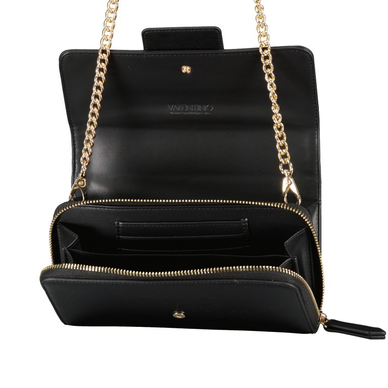 Umhängetasche / Clutch / Portemonnaie Bonsai Nero, Farbe: schwarz, Marke: Valentino Bags, EAN: 8058043602677, Abmessungen in cm: 20x12x4, Bild 6 von 6