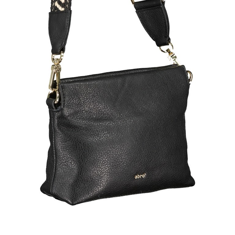 Umhängetasche Dalia Cita Small Black Gold, Farbe: schwarz, Marke: Abro, EAN: 4061724867887, Abmessungen in cm: 20x17x7, Bild 2 von 6
