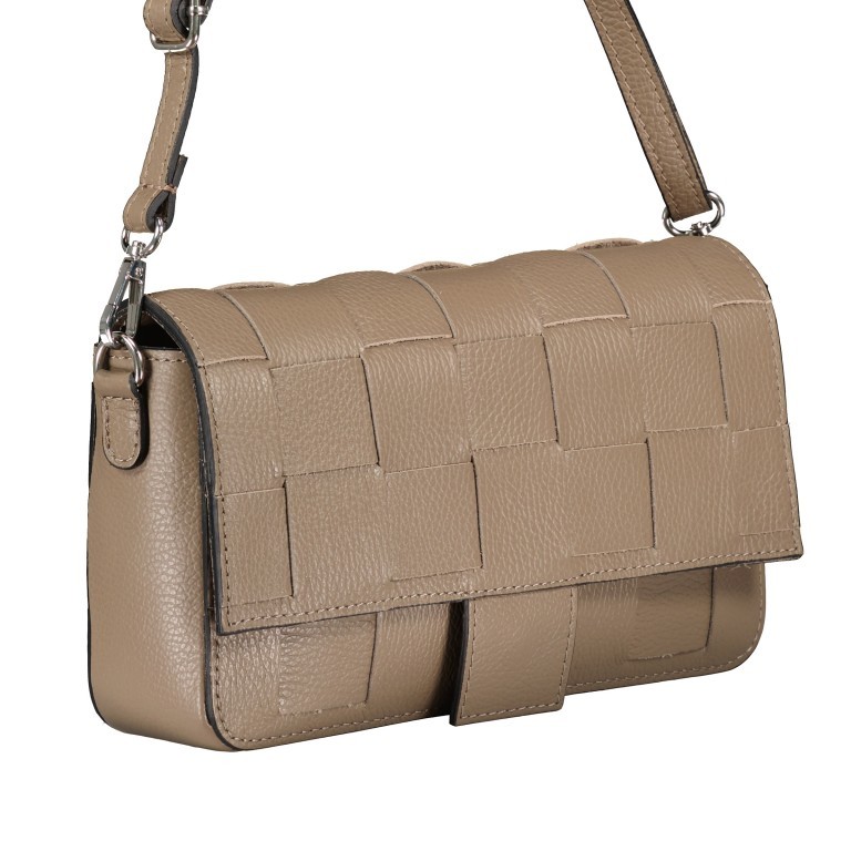 Umhängetasche Taupe, Farbe: taupe/khaki, Marke: Hausfelder Manufaktur, EAN: 4065646006027, Abmessungen in cm: 26x16x6, Bild 2 von 7