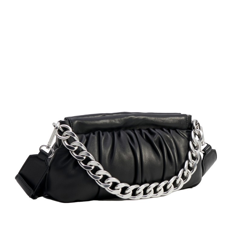 Umhängetasche / Clutch Soft Volume Ruby Silky Leather Black, Farbe: schwarz, Marke: Les Visionnaires, EAN: 4260711670046, Abmessungen in cm: 32x16x10, Bild 2 von 6