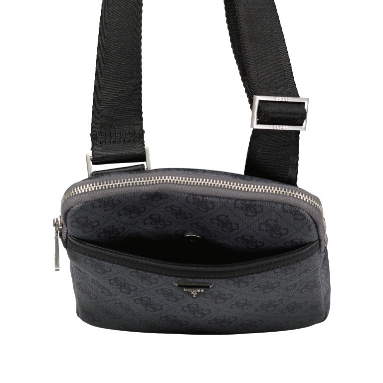 Umhängetasche Milano mit Tabletfach Dark Black, Farbe: schwarz, Marke: Guess, EAN: 7621701037640, Abmessungen in cm: 20x23x3, Bild 7 von 8