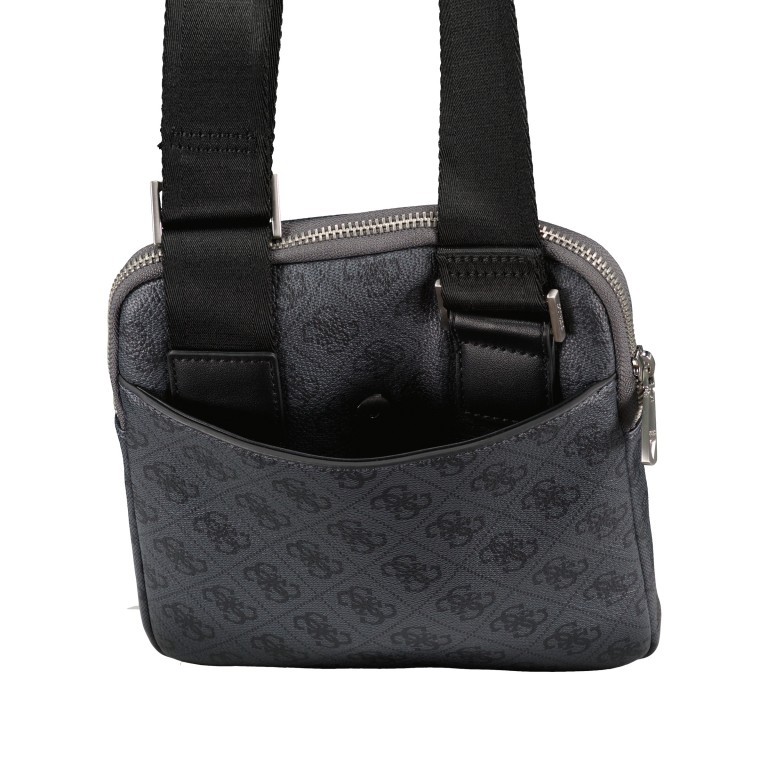 Umhängetasche Milano mit Tabletfach Dark Black, Farbe: schwarz, Marke: Guess, EAN: 7621701037640, Abmessungen in cm: 20x23x3, Bild 8 von 8