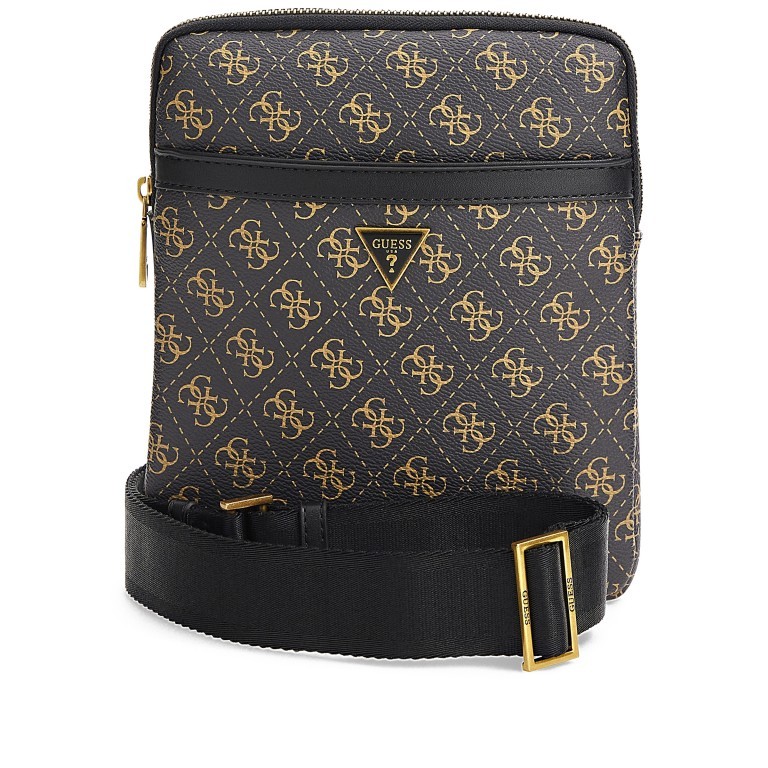 Umhängetasche Milano mit Tabletfach, Farbe: schwarz, grau, braun, cognac, grün/oliv, Marke: Guess, Abmessungen in cm: 20x23x3, Bild 1 von 7