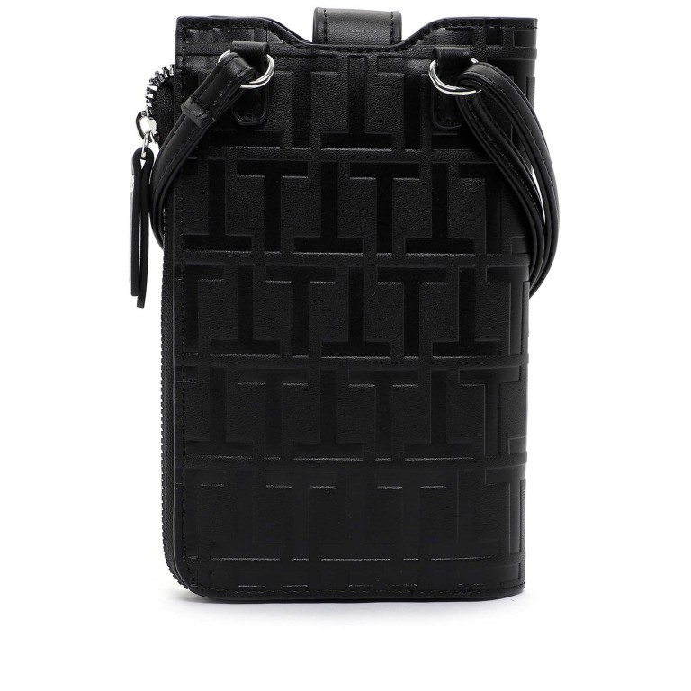Handy- / Umhängetasche Juliane Black, Farbe: schwarz, Marke: Tamaris, EAN: 4063512065727, Abmessungen in cm: 12.5x19x2, Bild 3 von 5