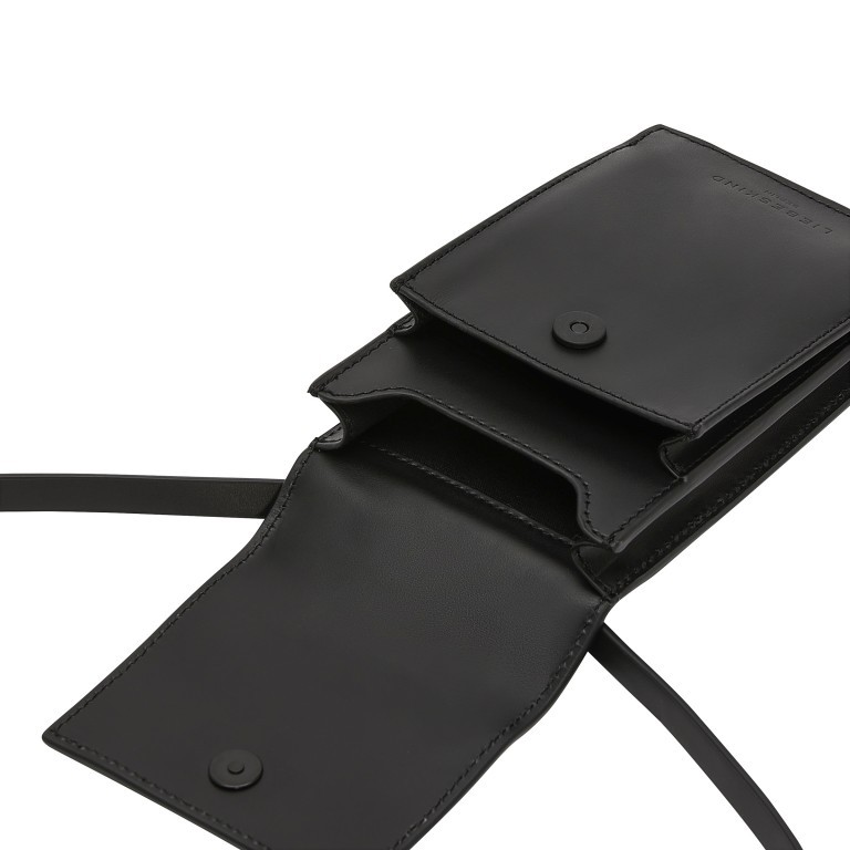 Handytasche Paper Bag Mobile Pouch Carter Black, Farbe: schwarz, Marke: Liebeskind Berlin, EAN: 4064657035934, Abmessungen in cm: 10x17.5x2.5, Bild 5 von 6