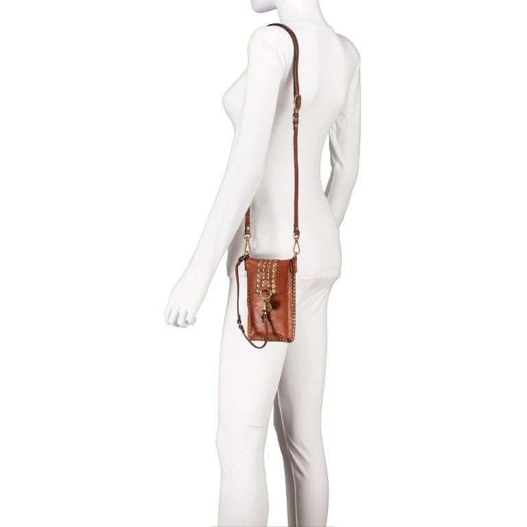 Handytasche Tanaro Cognac, Farbe: cognac, Marke: Campomaggi, EAN: 8054302944861, Abmessungen in cm: 11x18.5x1, Bild 4 von 6