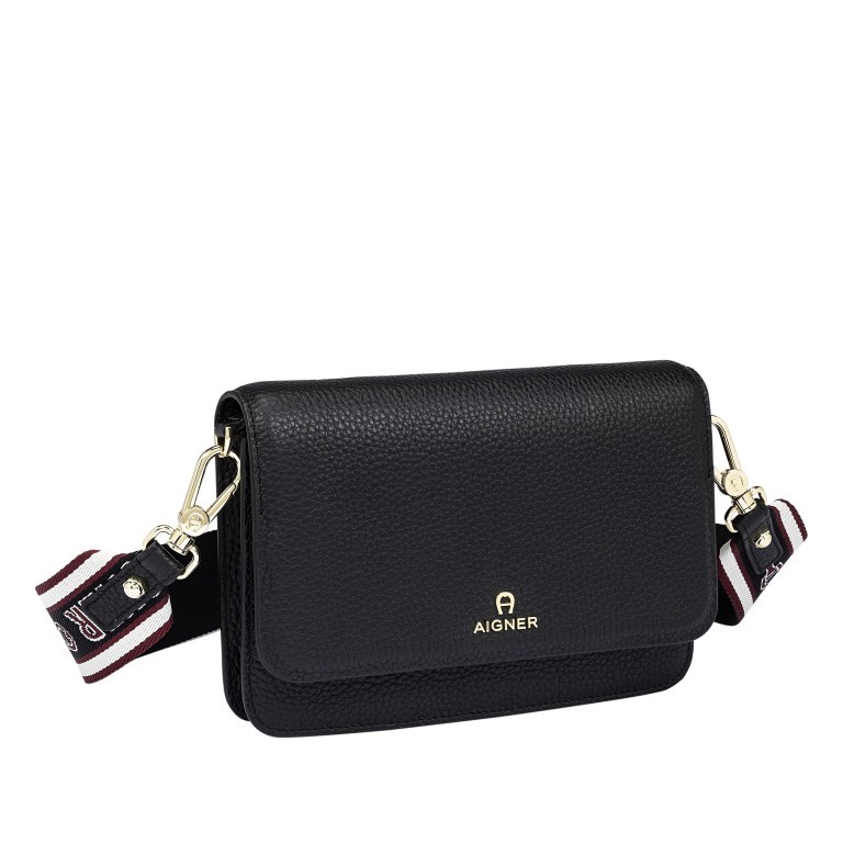 Umhängetasche / Clutch 156-759 Black, Farbe: schwarz, Marke: AIGNER, EAN: 4055539452796, Abmessungen in cm: 19.5x13.5x4, Bild 2 von 3