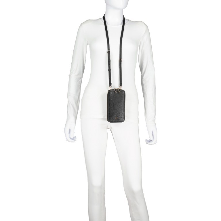 Handytasche Fashion Mobile Bag 163-180 Black Silver, Farbe: schwarz, Marke: AIGNER, EAN: 4055539453298, Abmessungen in cm: 9x17x2, Bild 5 von 6