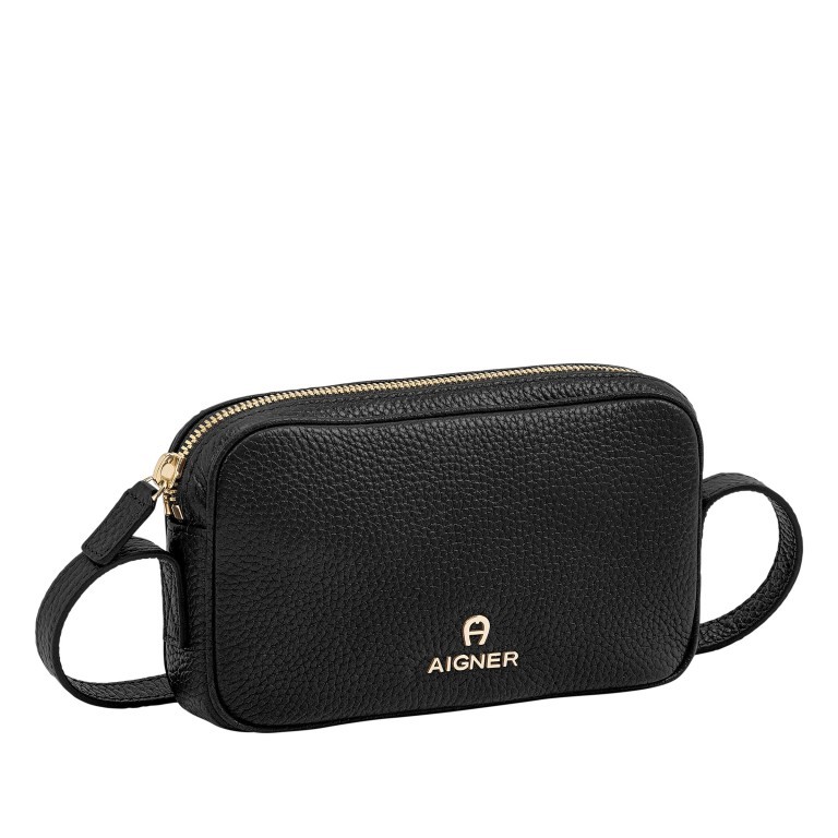 Handy- / Umhängetasche Fashion Mobile Bag Black Gold, Farbe: schwarz, Marke: AIGNER, EAN: 4055539453397, Abmessungen in cm: 18x11x3, Bild 2 von 5