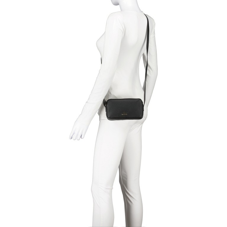 Handy- / Umhängetasche Fashion Mobile Bag, Farbe: schwarz, grau, blau/petrol, braun, taupe/khaki, rot/weinrot, Marke: AIGNER, Abmessungen in cm: 18x11x3, Bild 4 von 5