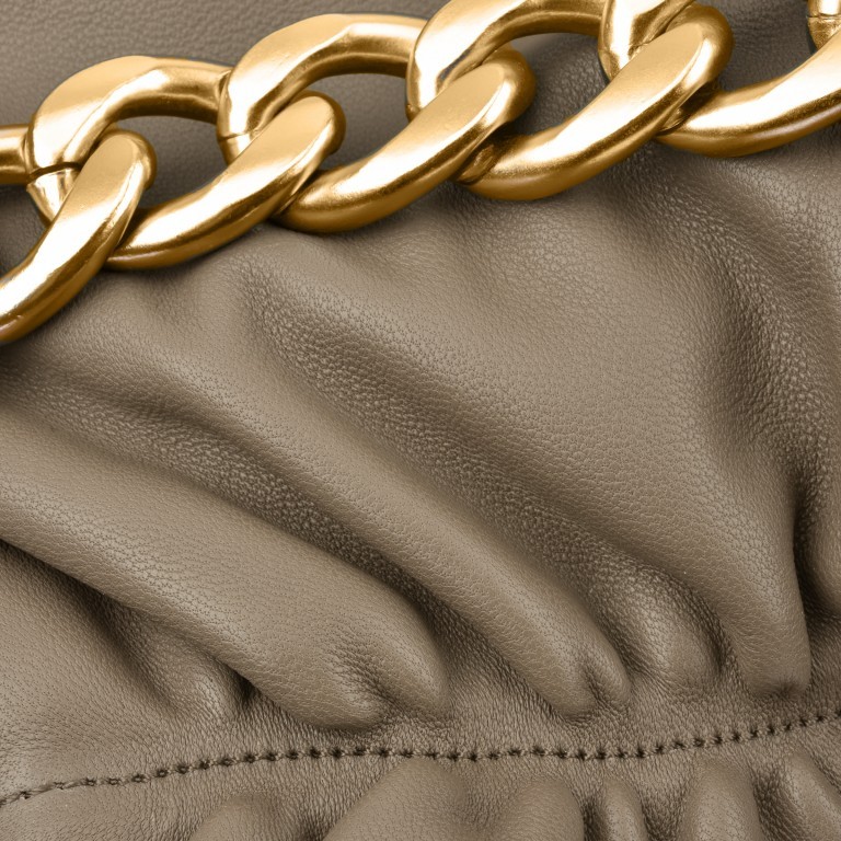 Umhängetasche Soft Volume Camille Silky Leather Taupe Brown, Farbe: taupe/khaki, Marke: Les Visionnaires, EAN: 4260711679810, Abmessungen in cm: 32x22x12, Bild 6 von 6
