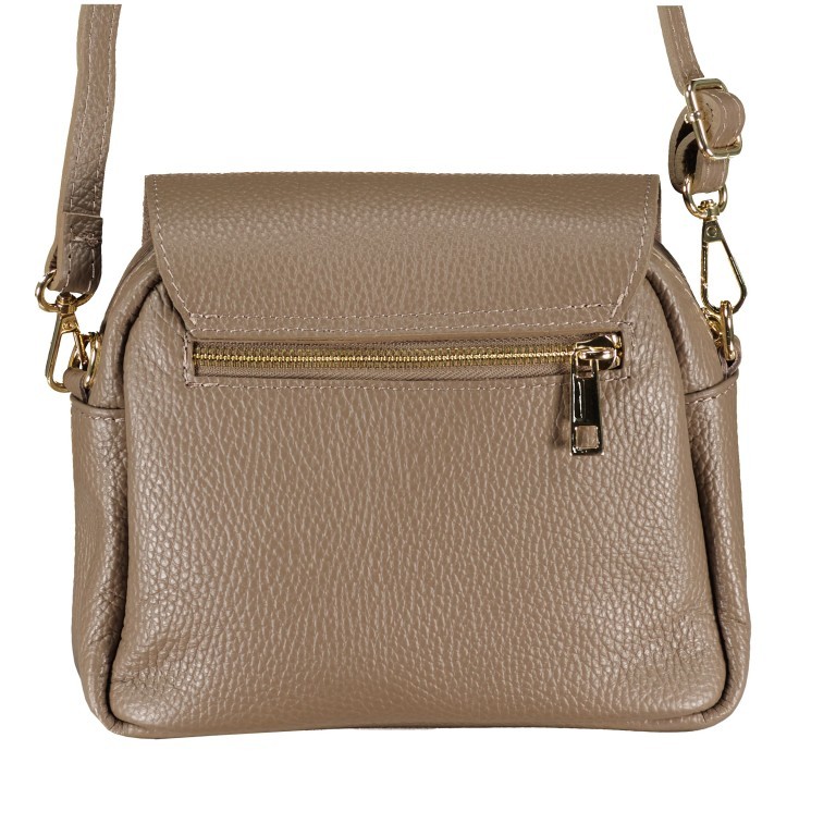 Umhängetasche Taupe, Farbe: taupe/khaki, Marke: Hausfelder Manufaktur, EAN: 4065646012806, Abmessungen in cm: 20.5x19x8, Bild 3 von 6