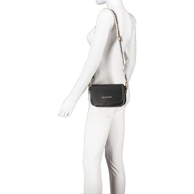 Umhängetasche Swim Relove Recycle Nero, Farbe: schwarz, Marke: Valentino Bags, EAN: 8058043878485, Abmessungen in cm: 21.5x12.5x5.5, Bild 4 von 6