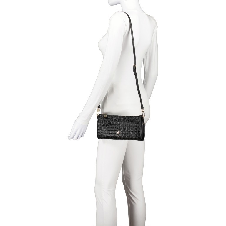 Umhängetasche / Clutch Ivy Nodo Black, Farbe: schwarz, Marke: AIGNER, EAN: 4055539480973, Abmessungen in cm: 25x13x5, Bild 5 von 7