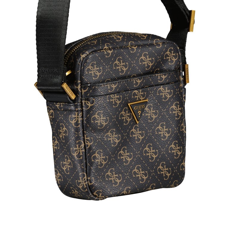 Umhängetasche Vezzola Smart Crossbag, Farbe: schwarz, braun, Marke: Guess, Abmessungen in cm: 14x17x6, Bild 2 von 6