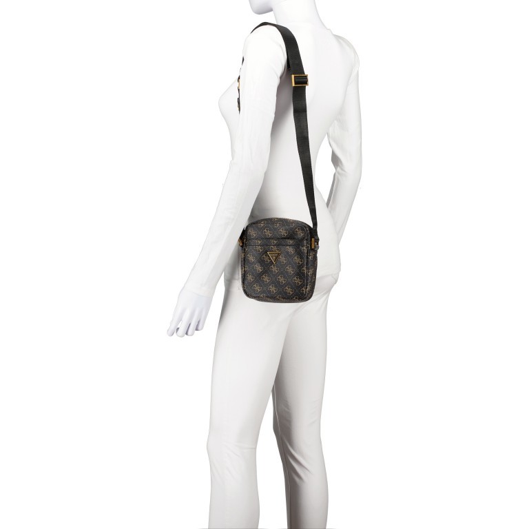 Umhängetasche Vezzola Smart Crossbag Brown Ochre, Farbe: braun, Marke: Guess, EAN: 7621701037855, Abmessungen in cm: 14x17x6, Bild 4 von 6