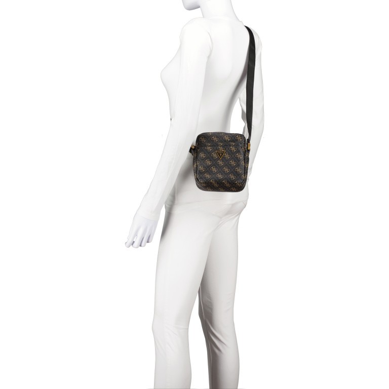 Umhängetasche Vezzola Smart Crossbag, Farbe: schwarz, braun, Marke: Guess, Abmessungen in cm: 14x17x6, Bild 5 von 6
