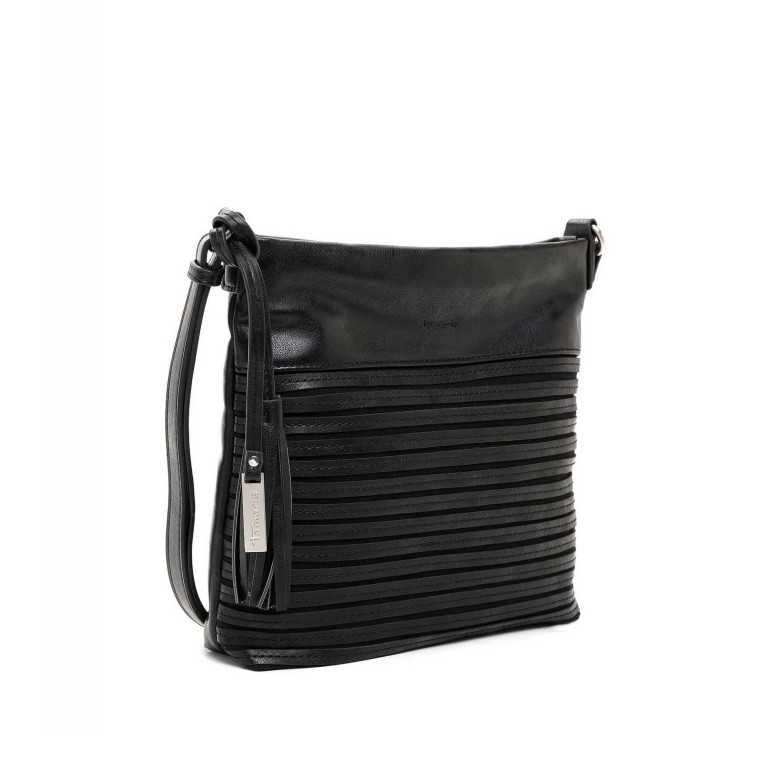 Umhängetasche Liane Black, Farbe: schwarz, Marke: Tamaris, EAN: 4063512081369, Abmessungen in cm: 26x25x5, Bild 2 von 5