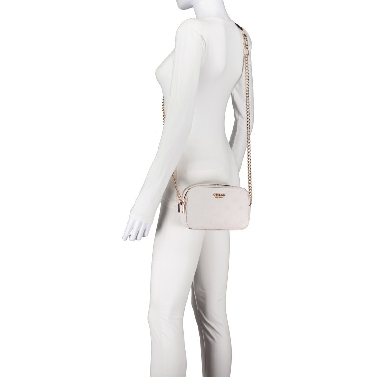 Umhängetasche Galeria Camera Bag Cream, Farbe: weiß, Marke: Guess, EAN: 0190231699682, Abmessungen in cm: 20x13x7, Bild 4 von 5