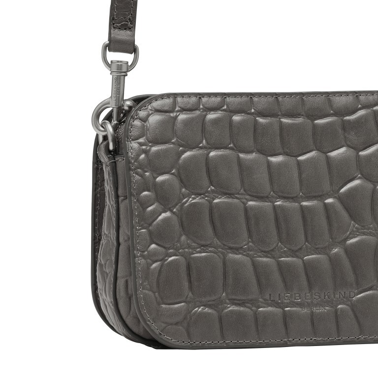 Umhängetasche Luka Kroko Rock, Farbe: grau, Marke: Liebeskind Berlin, EAN: 4099593109142, Abmessungen in cm: 20x15x8, Bild 5 von 5
