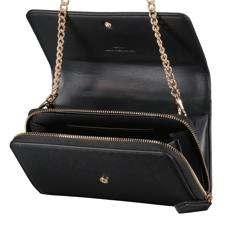 Umhängetasche / Clutch / Portemonnaie Zero Relove Recycle Nero, Farbe: schwarz, Marke: Valentino Bags, EAN: 8054942031747, Abmessungen in cm: 20x12.5x4.5, Bild 6 von 6