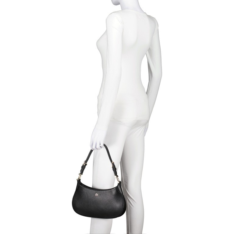 Umhängetasche Delia 135-057 Black, Farbe: schwarz, Marke: AIGNER, EAN: 4055539514180, Abmessungen in cm: 30x18x4, Bild 3 von 6
