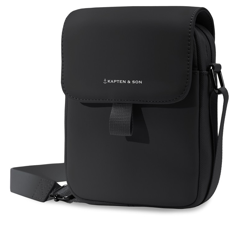 Umhängetasche Mala All Black, Farbe: schwarz, Marke: Kapten & Son, EAN: 4251145237721, Abmessungen in cm: 14.4x17.5x5, Bild 2 von 6