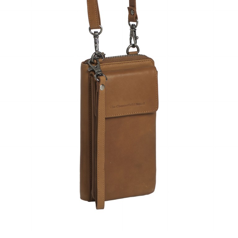 Handytasche / Geldbörse Malaga Cognac, Farbe: cognac, Marke: The Chesterfield Brand, EAN: 8719241067186, Abmessungen in cm: 10x19x3, Bild 2 von 11