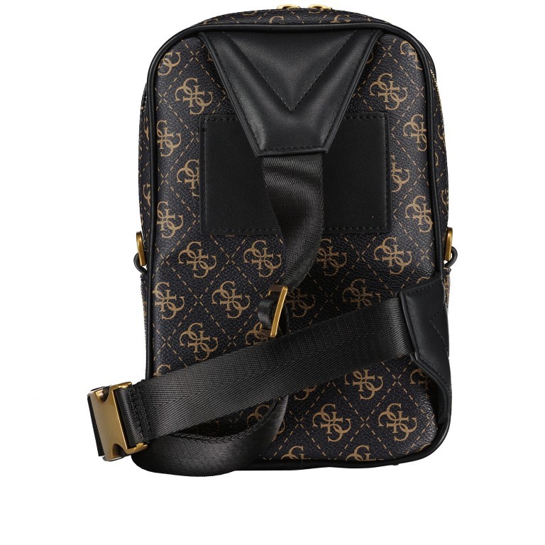 Umhängetasche Vezzola Eco Sling Bag Brown Ochre, Farbe: braun, Marke: Guess, EAN: 7622336918595, Abmessungen in cm: 15x23x4, Bild 3 von 5