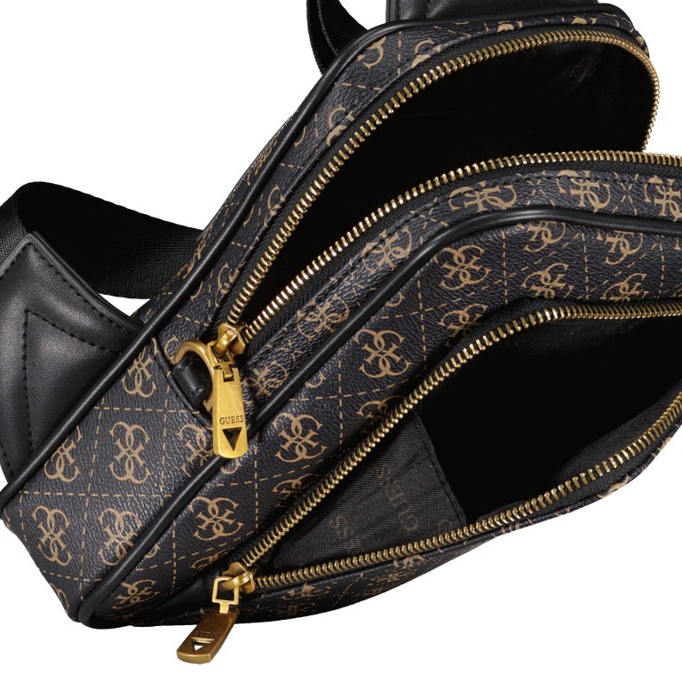 Umhängetasche Vezzola Eco Sling Bag Brown Ochre, Farbe: braun, Marke: Guess, EAN: 7622336918595, Abmessungen in cm: 15x23x4, Bild 5 von 5
