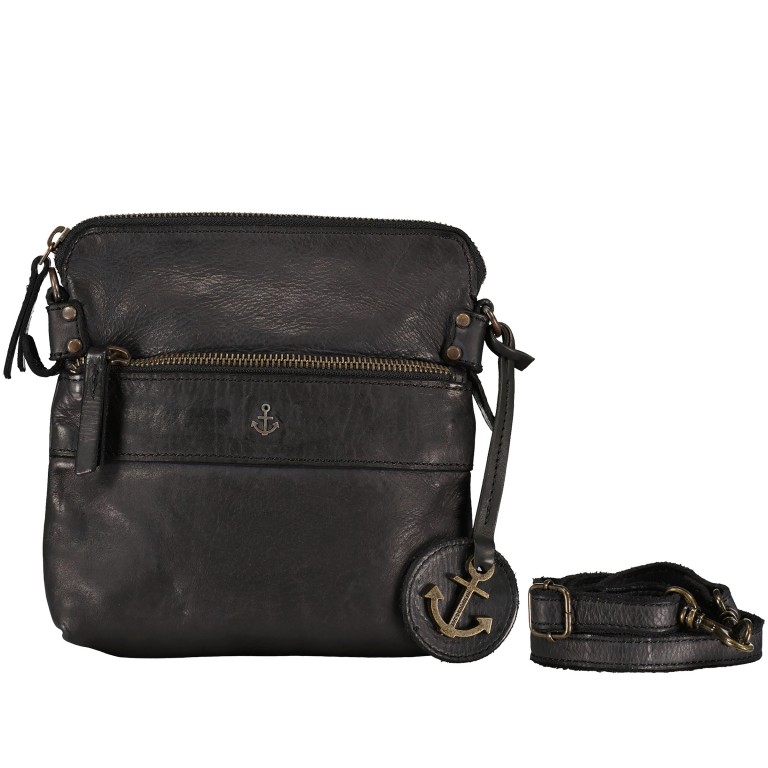 Umhängetasche Anchor-Love Taliza 2 B3-5775-2, Farbe: anthrazit, grau, blau/petrol, braun, cognac, Marke: Harbour 2nd, Abmessungen in cm: 20.5x20.5x1.5, Bild 1 von 6