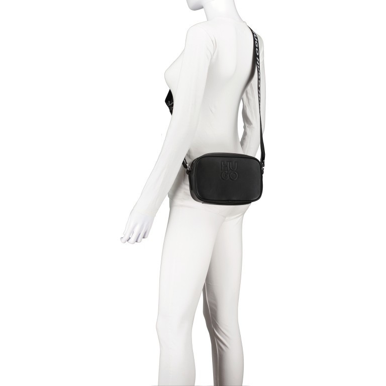 Umhängetasche Bel Cambag Black, Farbe: schwarz, Marke: HUGO, EAN: 4063539987507, Abmessungen in cm: 20x13.5x6, Bild 5 von 6