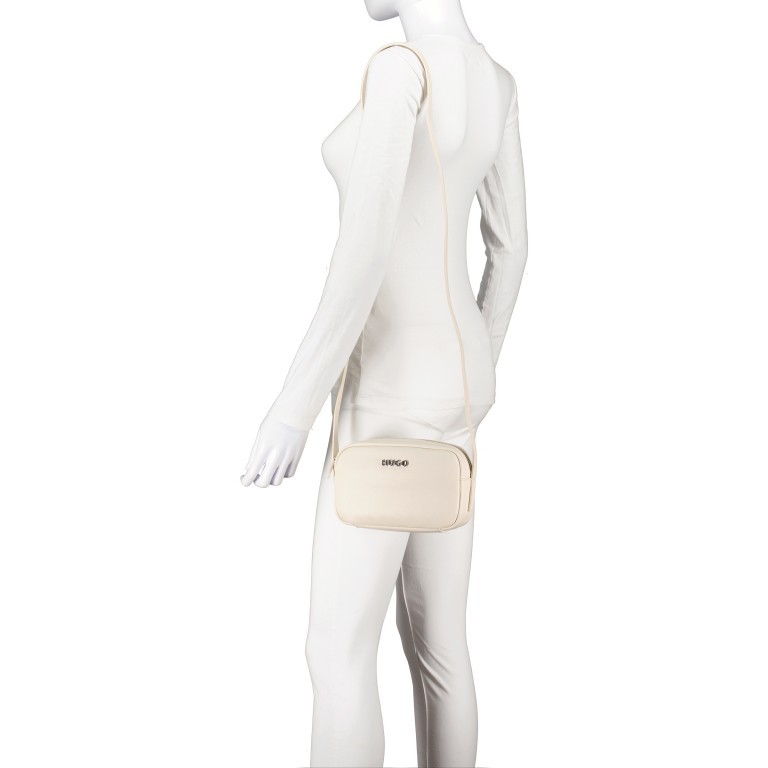 Umhängetasche Chris Crossbody, Farbe: schwarz, beige, weiß, Marke: HUGO, Abmessungen in cm: 20.5x12.5x6.5, Bild 4 von 6