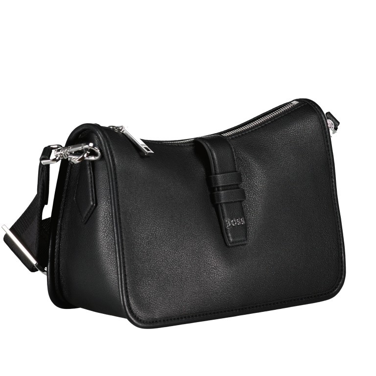 Umhängetasche Maddie Crossbody Black, Farbe: schwarz, Marke: BOSS, EAN: 4063539993843, Abmessungen in cm: 25x16.5x11, Bild 2 von 6